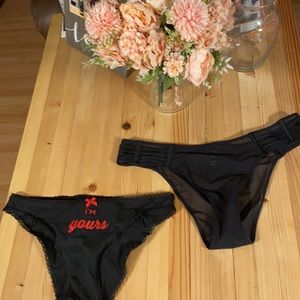 bundle for @classyfabcoco Victoria's Secret Black Bikini Panty Lace and mesh